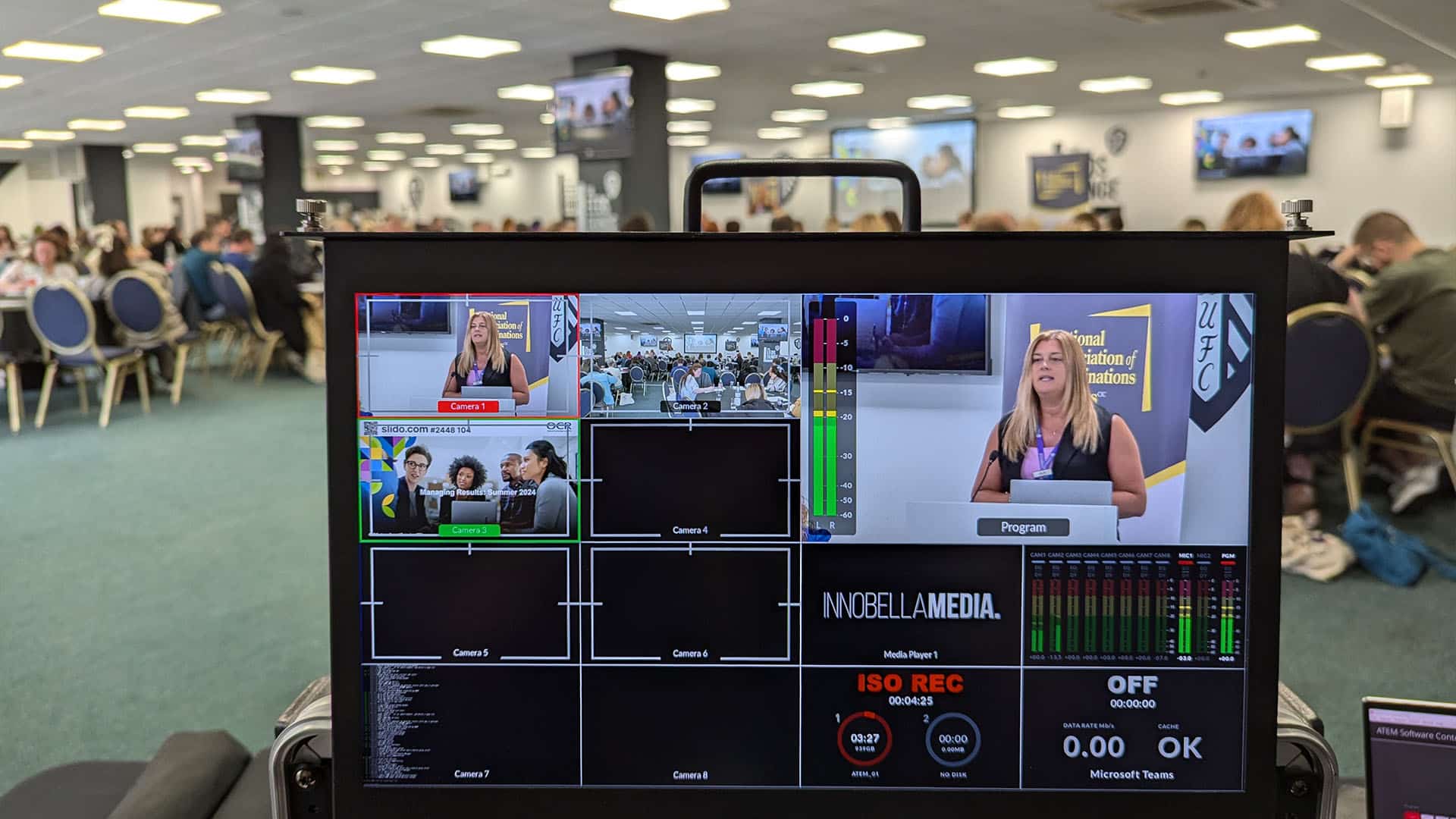multiview corporate business conference event video production multicamera on demand virtual conference live streaming leeds liverpool innobella media